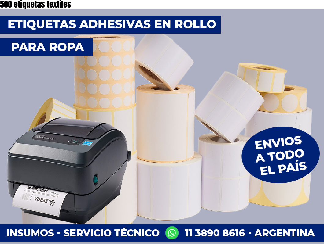 500 etiquetas textiles