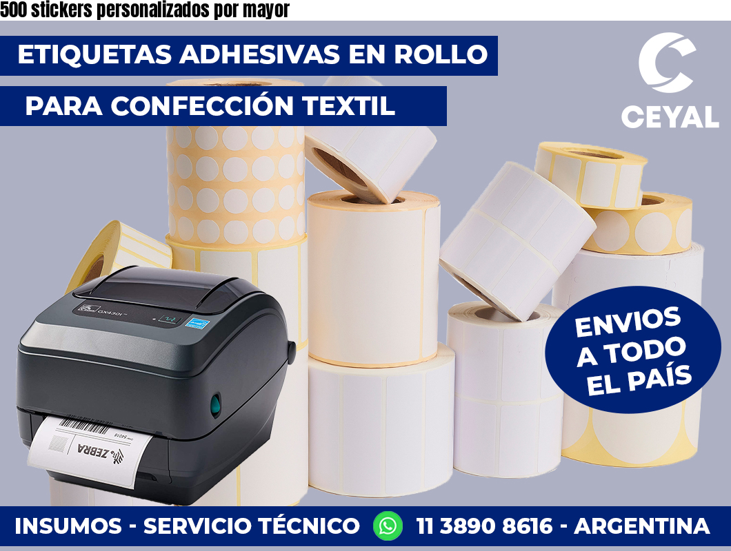500 stickers personalizados por mayor