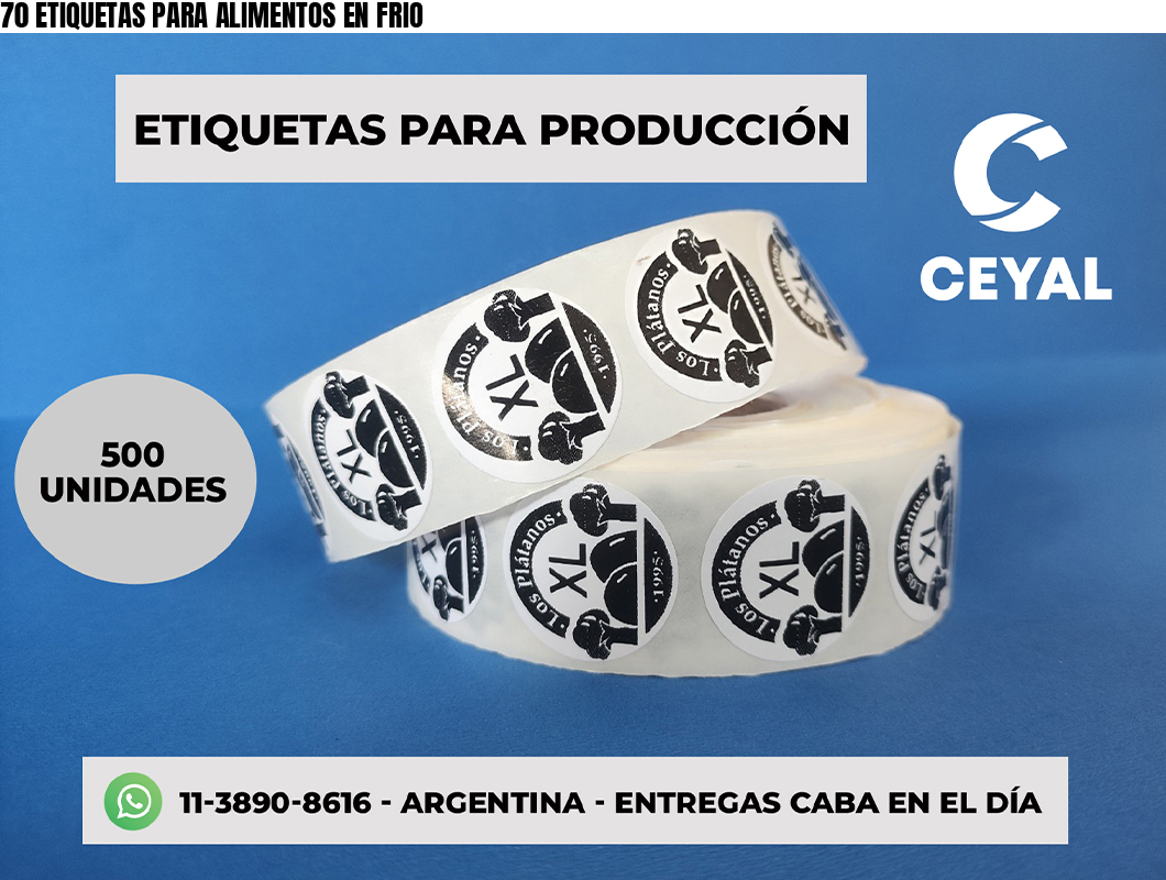 70 ETIQUETAS PARA ALIMENTOS EN FRIO