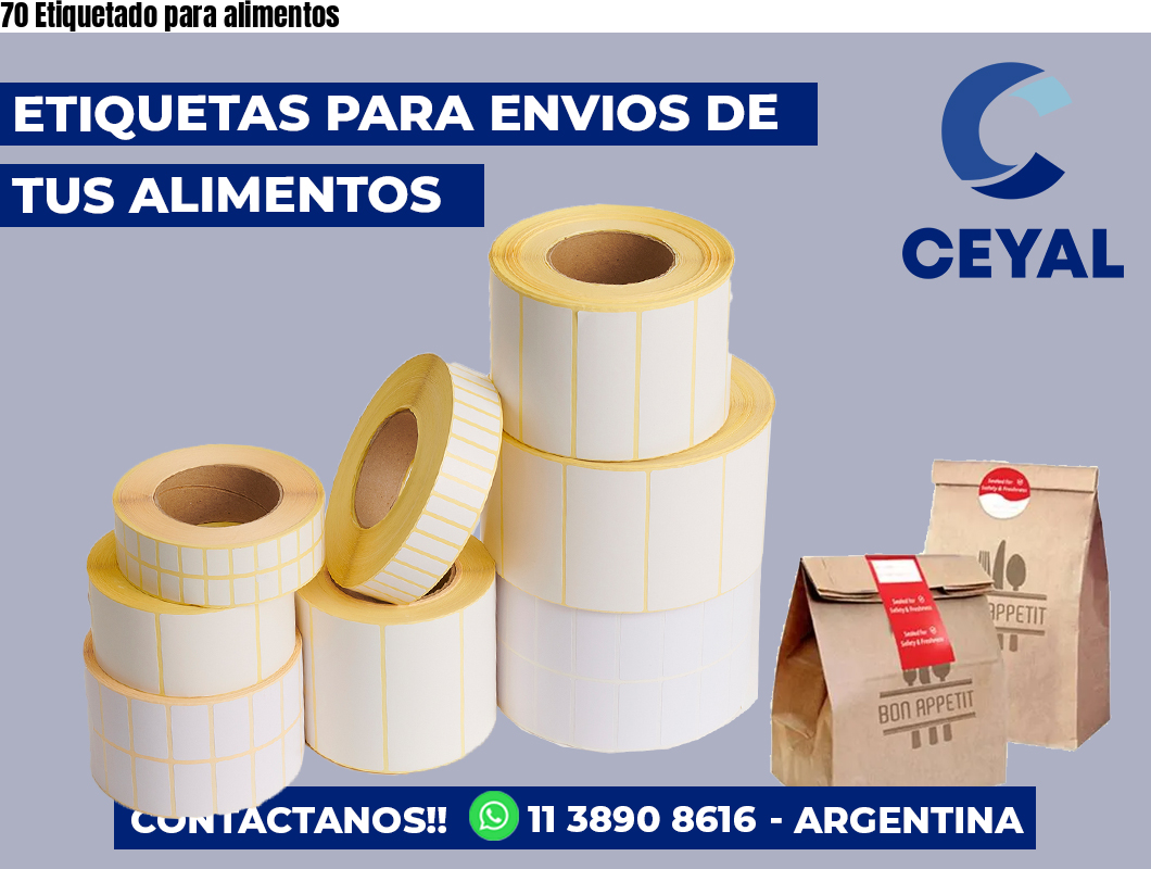 70 Etiquetado para alimentos