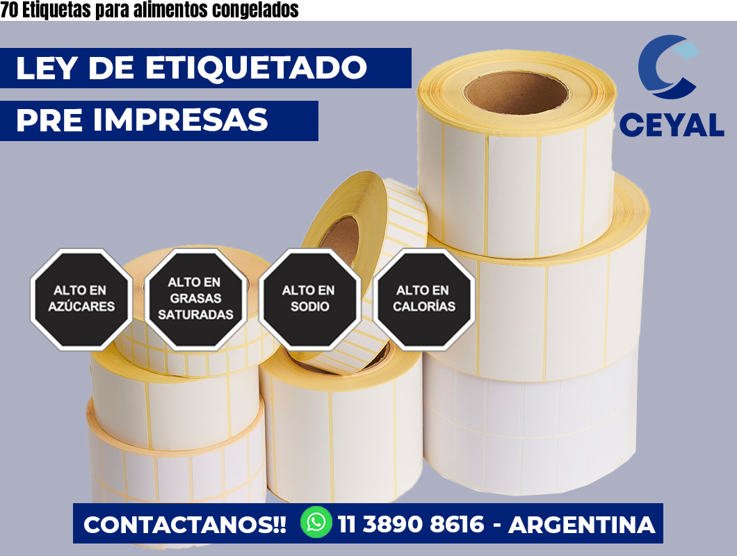 70 Etiquetas para alimentos congelados
