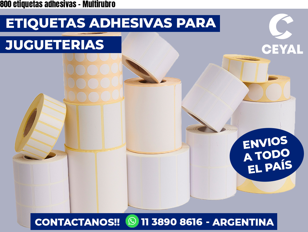 800 etiquetas adhesivas - Multirubro
