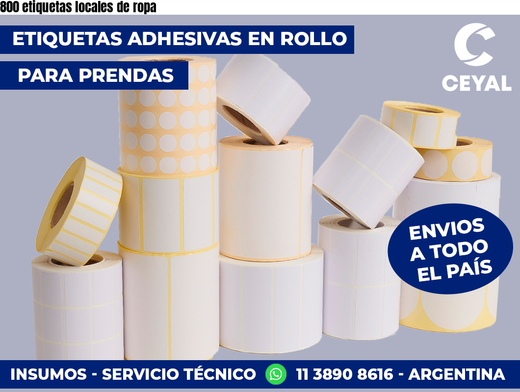 800 etiquetas locales de ropa
