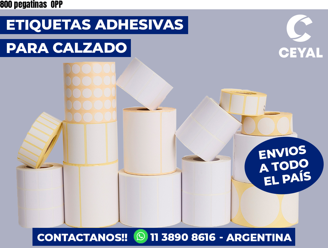 800 pegatinas  OPP