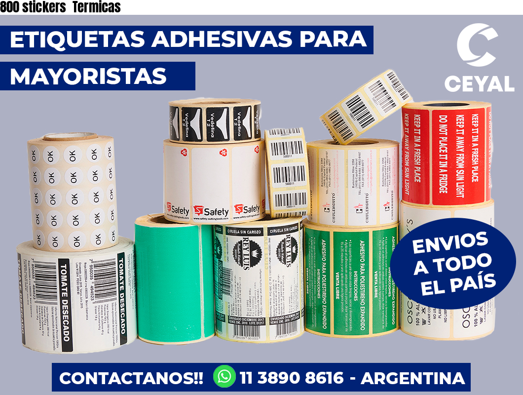 800 stickers Termicas