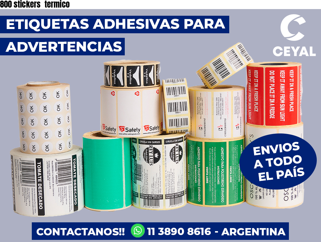 800 stickers  termico
