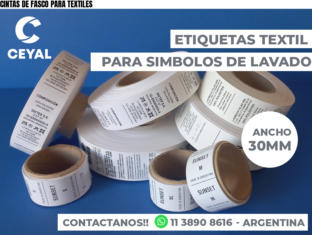 CINTAS DE FASCO PARA TEXTILES