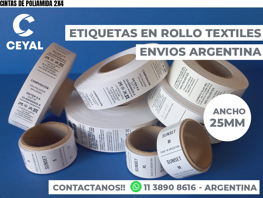 CINTAS DE POLIAMIDA 2X4