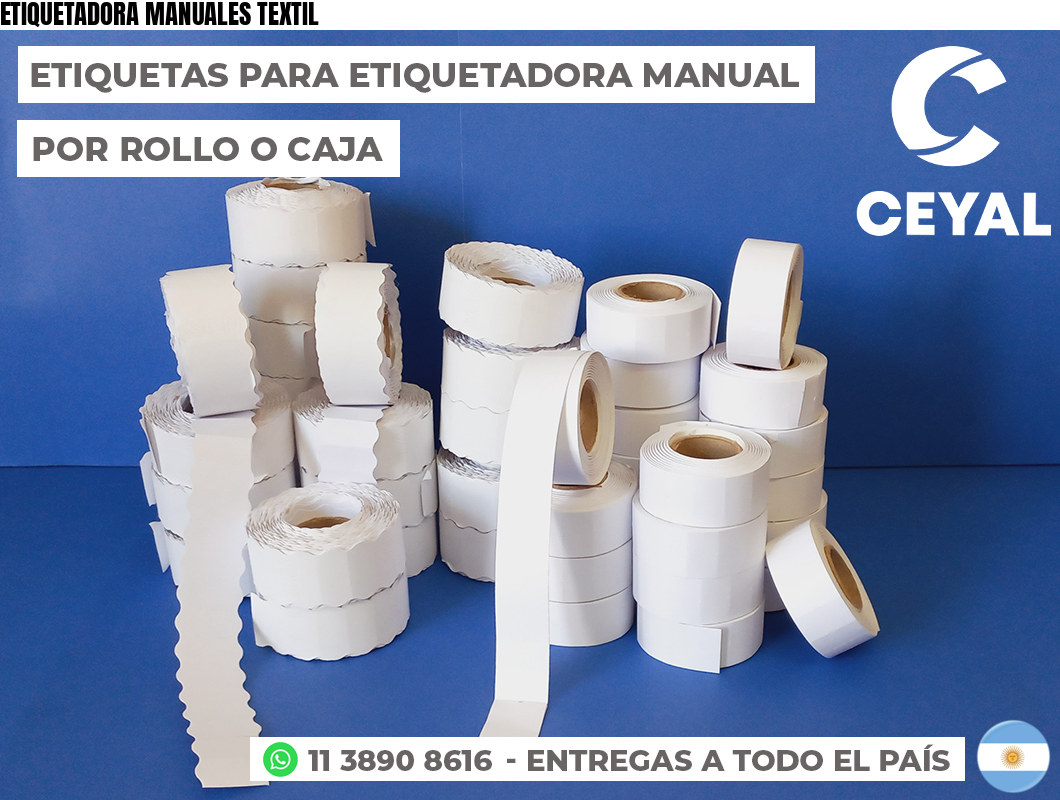 ETIQUETADORA MANUALES TEXTIL