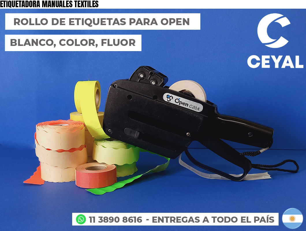 ETIQUETADORA MANUALES TEXTILES