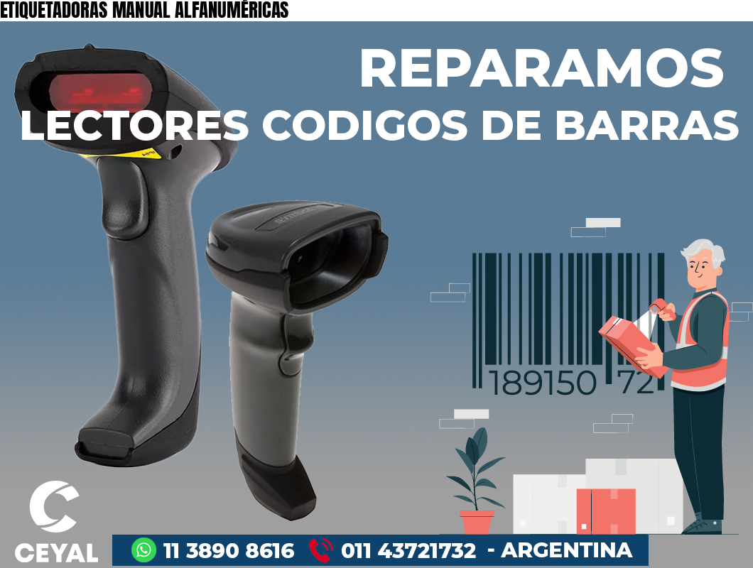 ETIQUETADORAS MANUAL ALFANUMÉRICAS