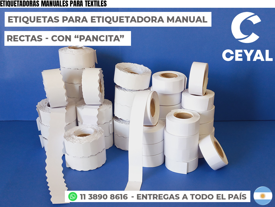 ETIQUETADORAS MANUALES PARA TEXTILES