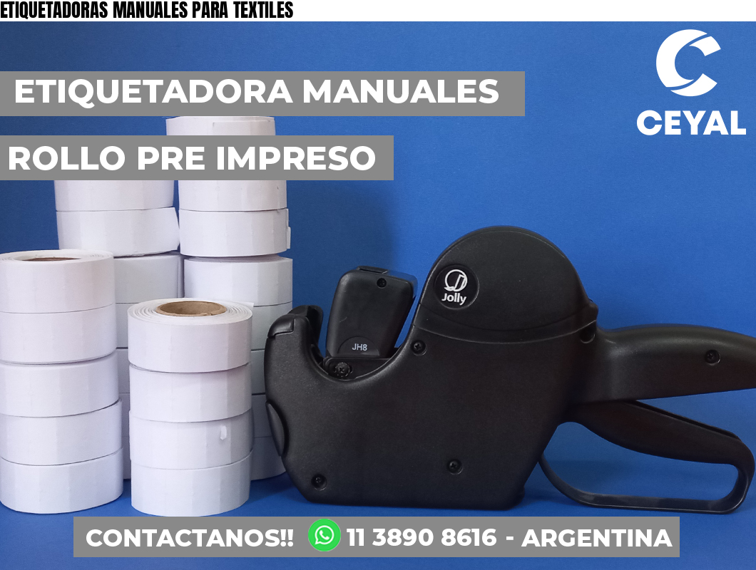 ETIQUETADORAS MANUALES PARA TEXTILES