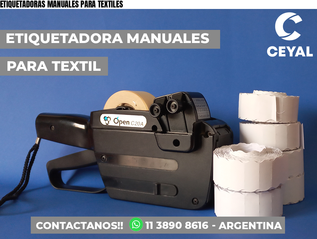 ETIQUETADORAS MANUALES PARA TEXTILES