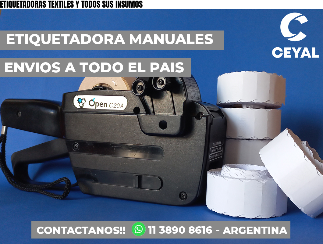 ETIQUETADORAS TEXTILES Y TODOS SUS INSUMOS