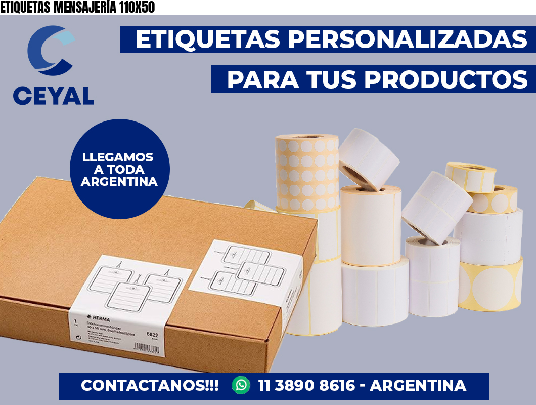 ETIQUETAS MENSAJERÍA 110X50