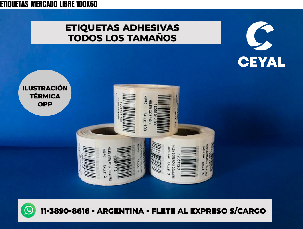 ETIQUETAS MERCADO LIBRE 100X60