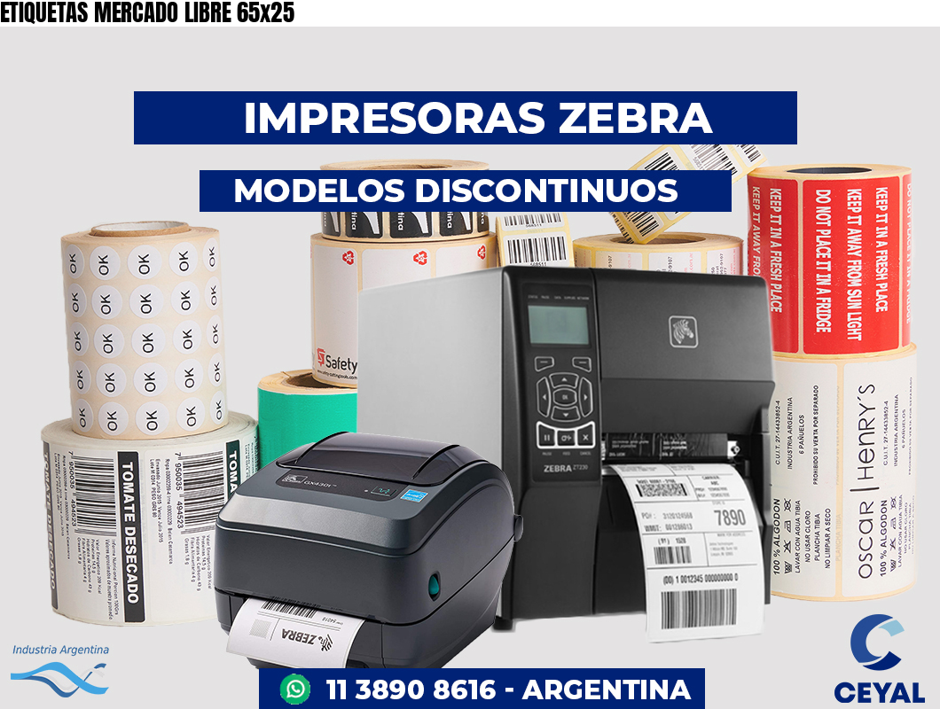 ETIQUETAS MERCADO LIBRE 65x25