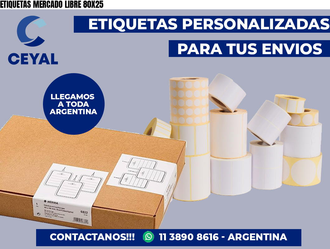 ETIQUETAS MERCADO LIBRE 80X25