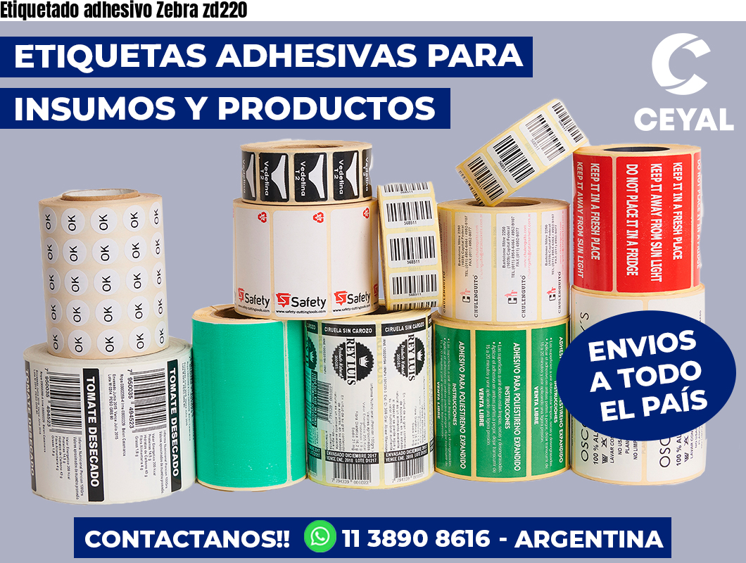 Etiquetado adhesivo Zebra zd220