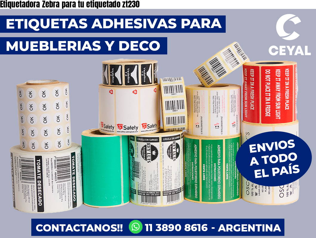 Etiquetadora Zebra para tu etiquetado zt230