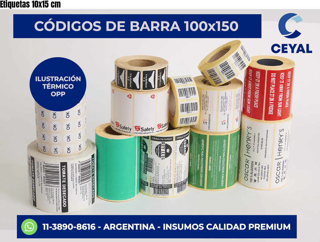 Etiquetas 10×15 cm