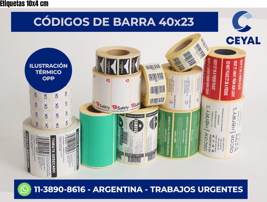 Etiquetas 10×4 cm