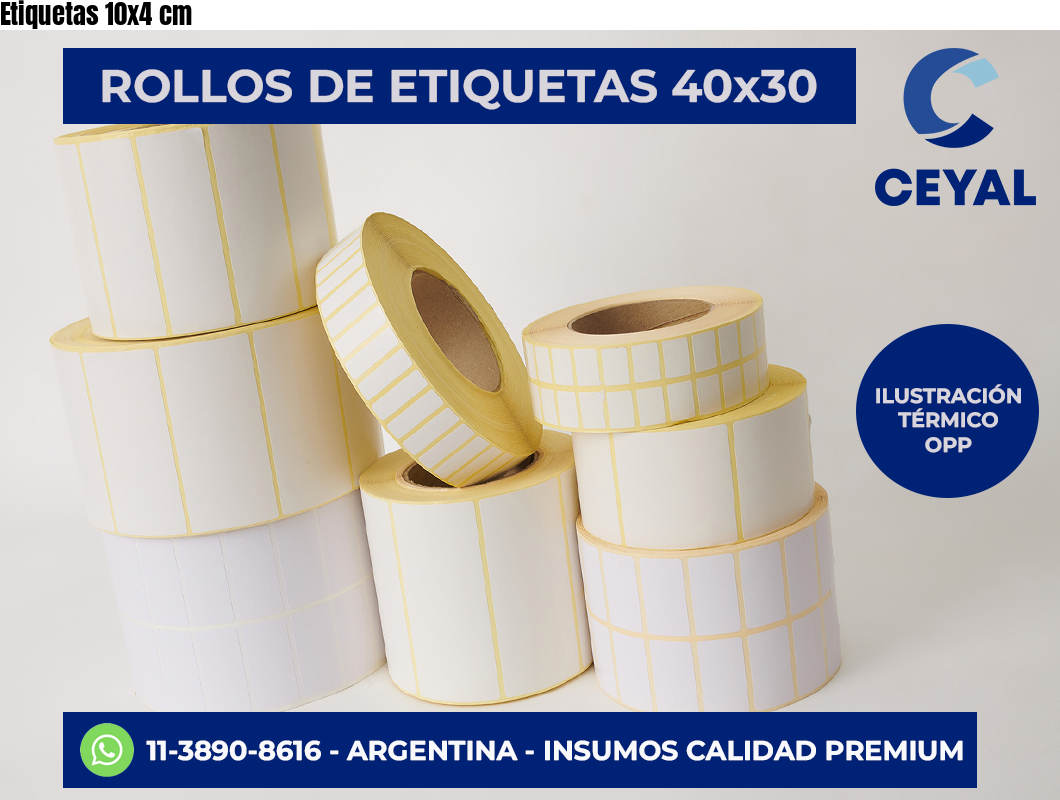 Etiquetas 10×4 cm