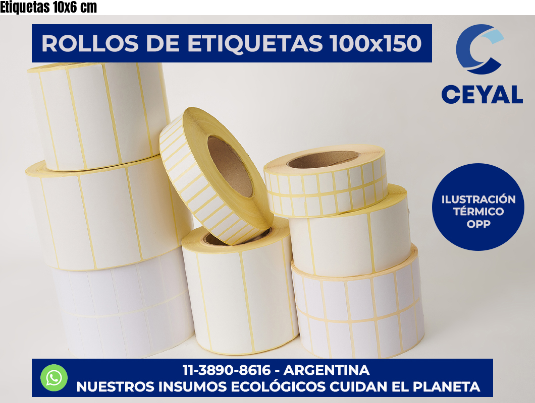 Etiquetas 10×6 cm