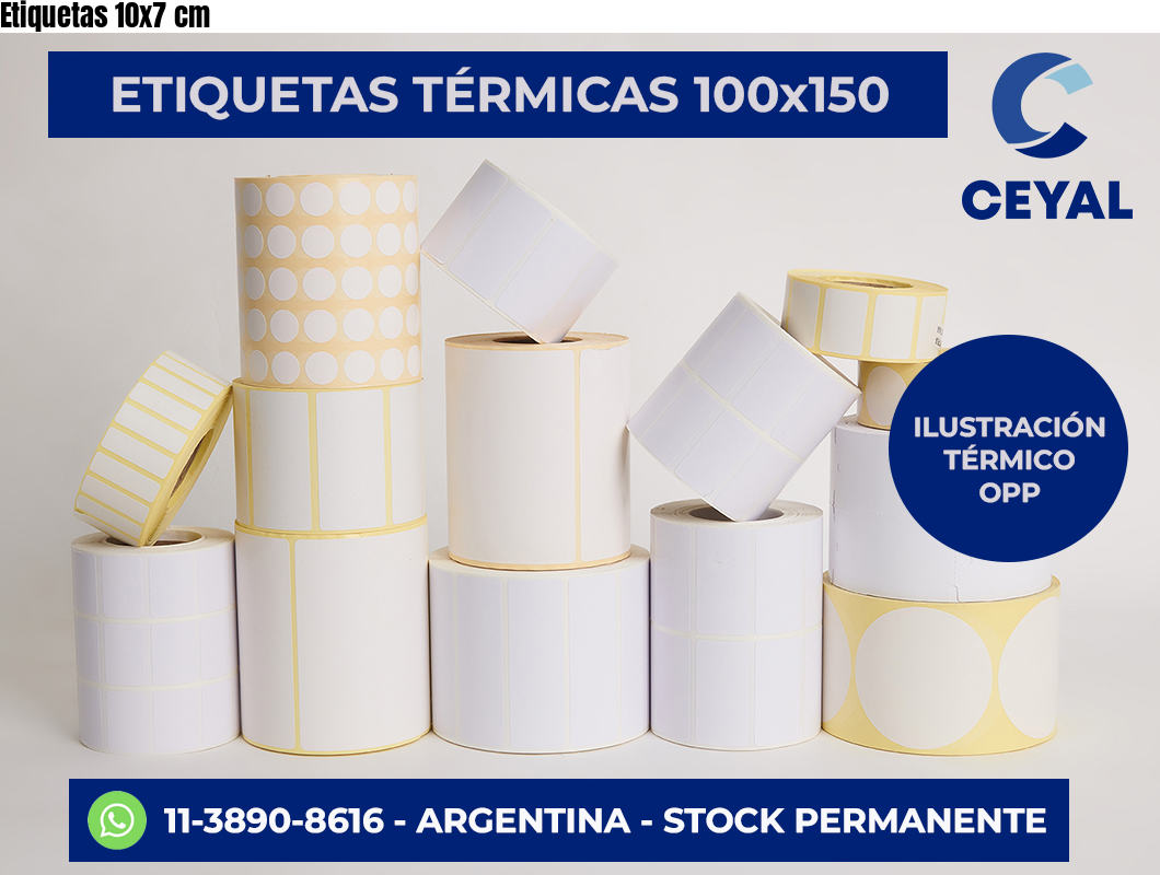 Etiquetas 10×7 cm