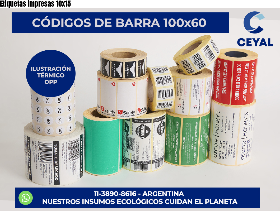 Etiquetas impresas 10×15