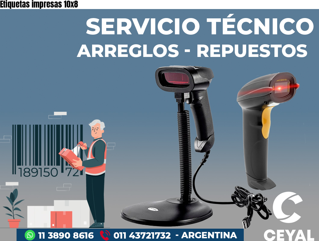 Etiquetas impresas 10x8