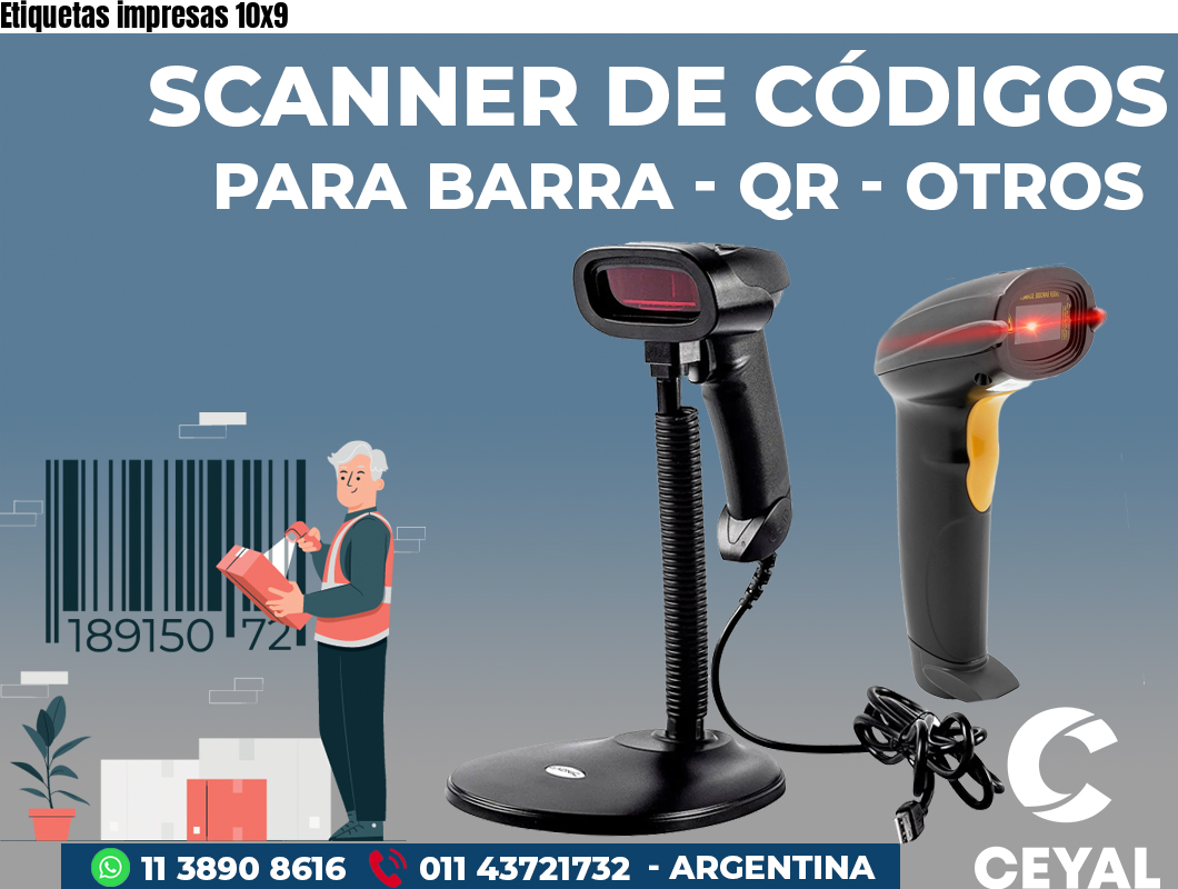 Etiquetas impresas 10x9