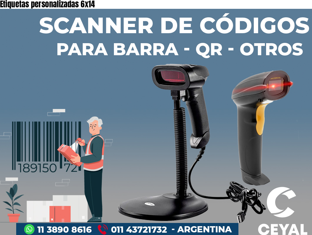 Etiquetas personalizadas 6x14