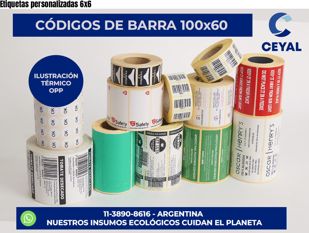 Etiquetas personalizadas 6×6