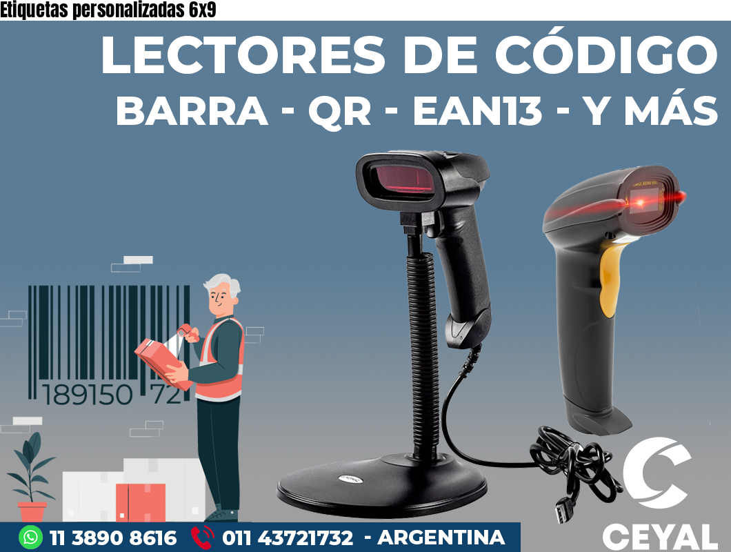 Etiquetas personalizadas 6x9