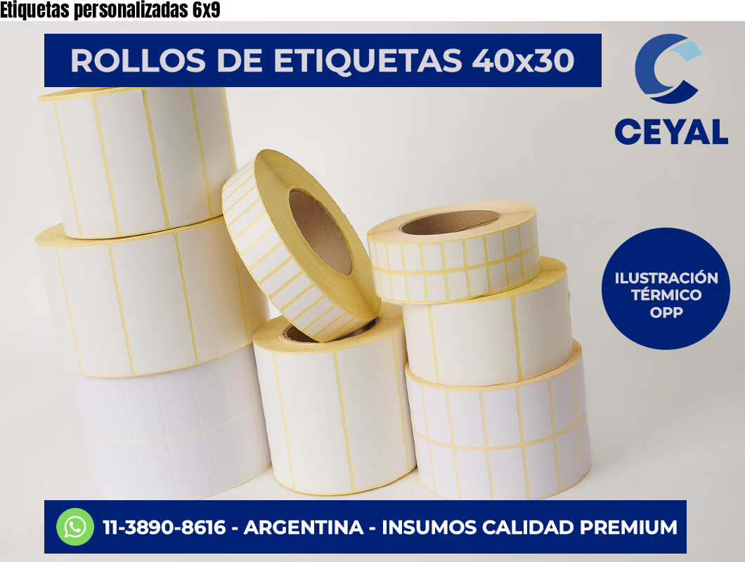 Etiquetas personalizadas 6×9
