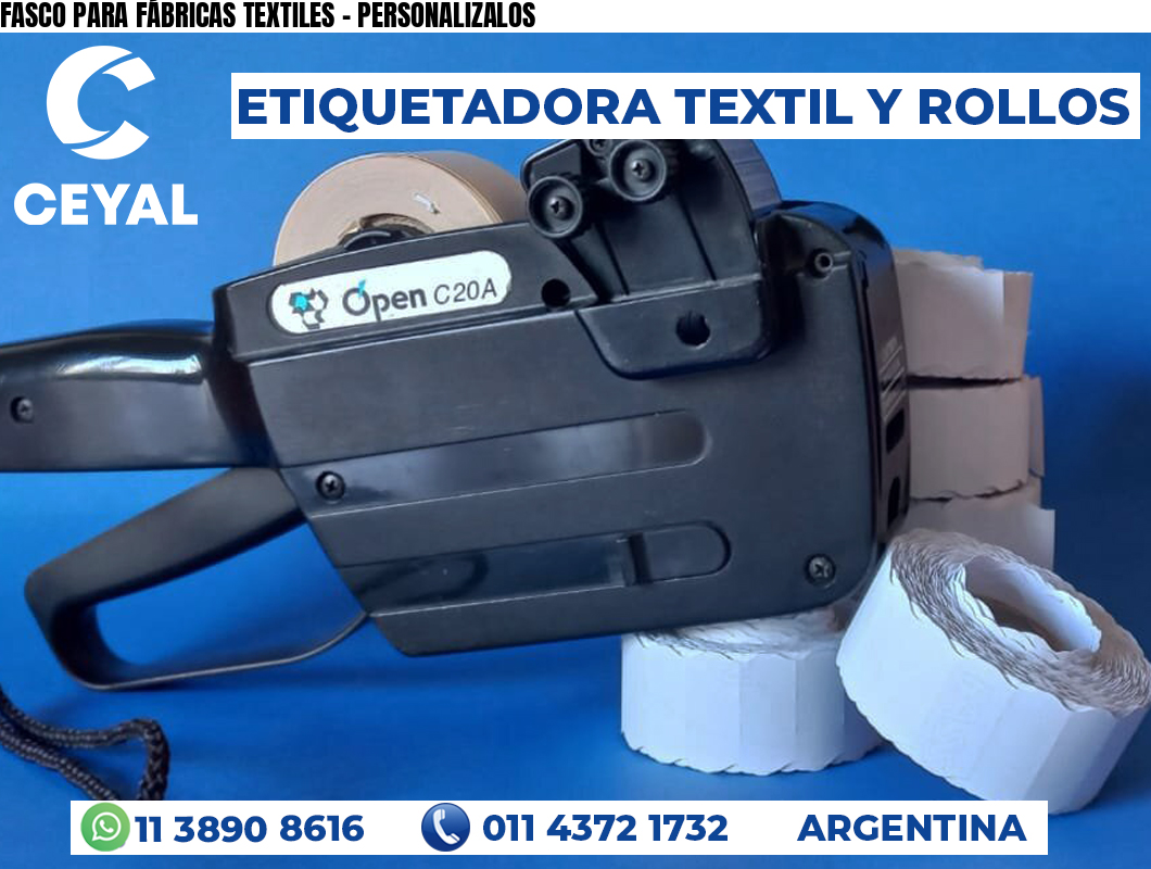 FASCO PARA FÁBRICAS TEXTILES - PERSONALIZALOS
