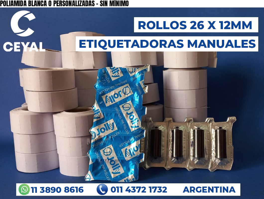 POLIAMIDA BLANCA O PERSONALIZADAS - SIN MÍNIMO