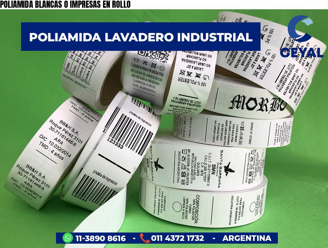 POLIAMIDA BLANCAS O IMPRESAS EN ROLLO