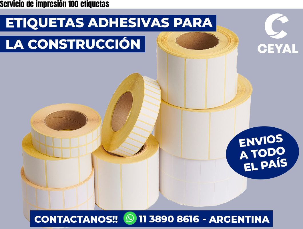Servicio de impresión 100 etiquetas
