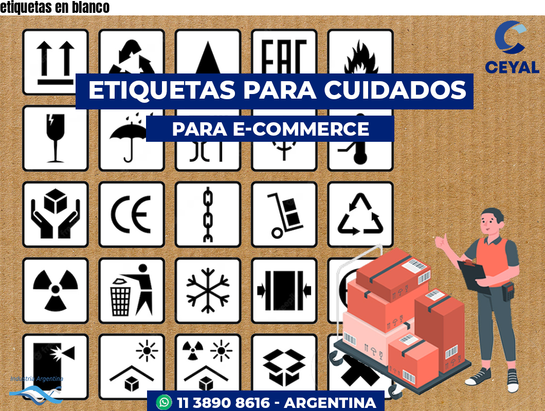 etiquetas en blanco
