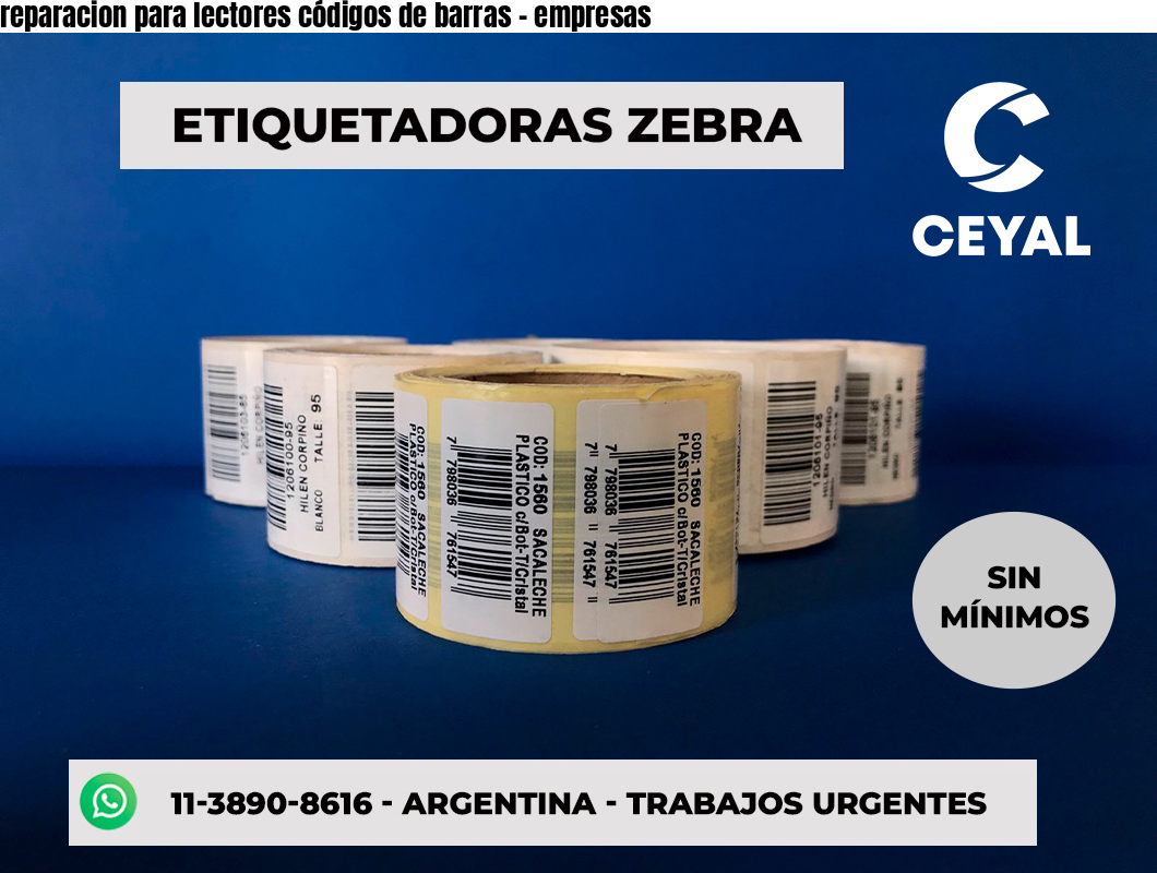 reparacion para lectores códigos de barras - empresas
