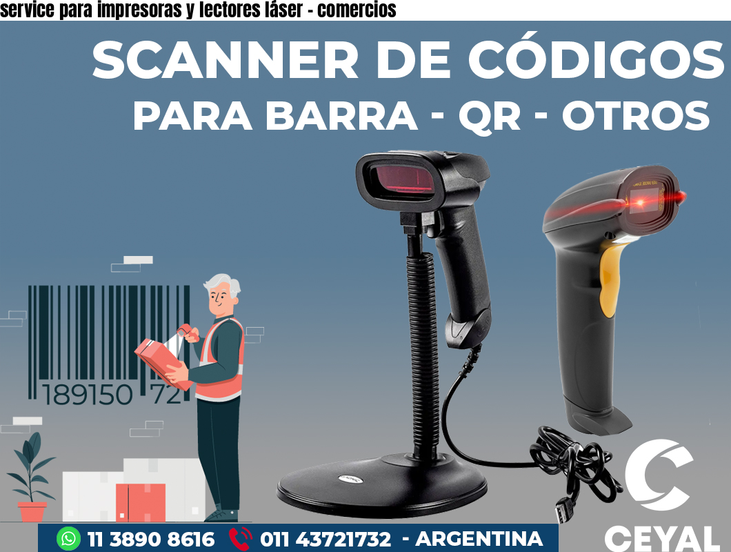 service para impresoras y lectores láser - comercios