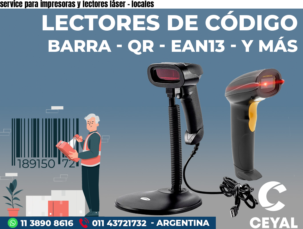 service para impresoras y lectores láser - locales