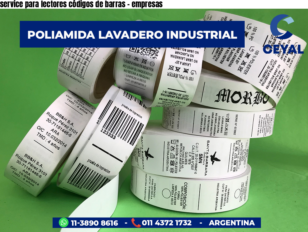 service para lectores códigos de barras - empresas