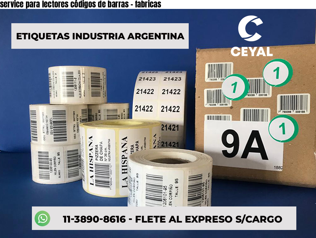 service para lectores códigos de barras - fabricas