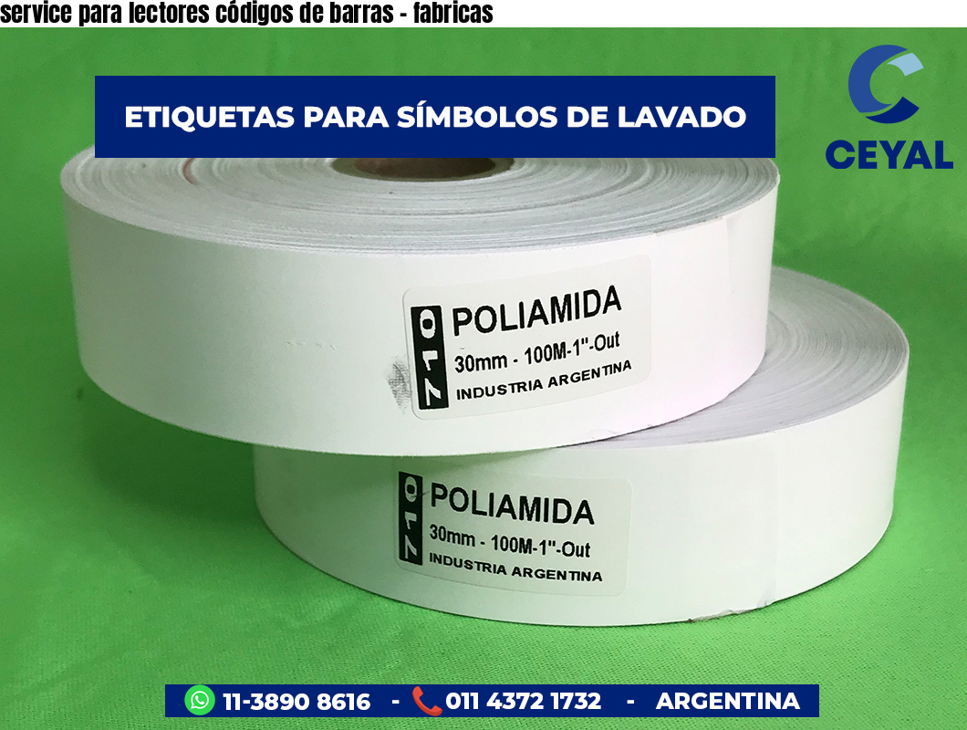 service para lectores códigos de barras - fabricas