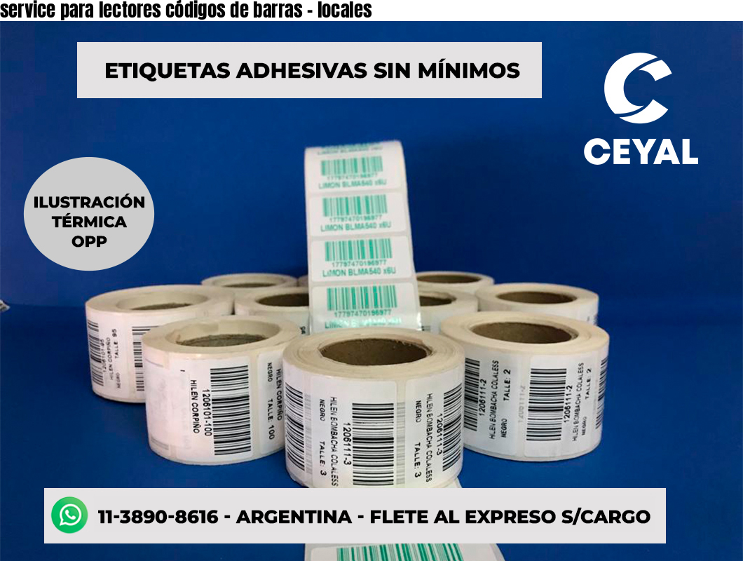 service para lectores códigos de barras - locales