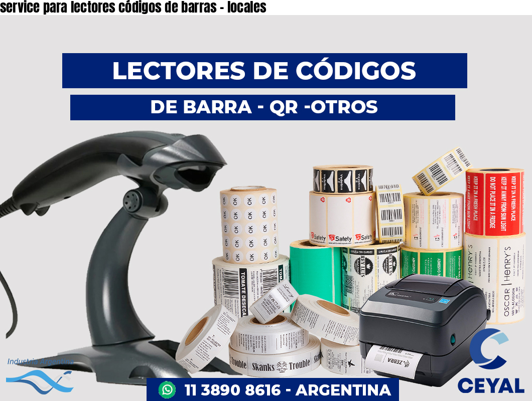 service para lectores códigos de barras - locales